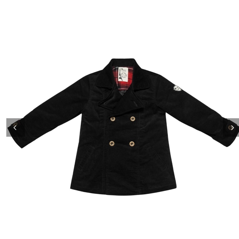 Boy's pea coat | black velvet | NOTTING HILL - Picture 3 of 7
